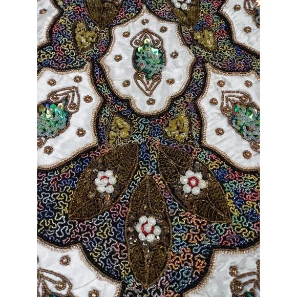 Silky Nites By Cherish Vintage Black Beaded Sequin Formal Elegant Cardigan 24/26 - Picture 12 of 12